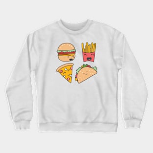 fast food friends Crewneck Sweatshirt